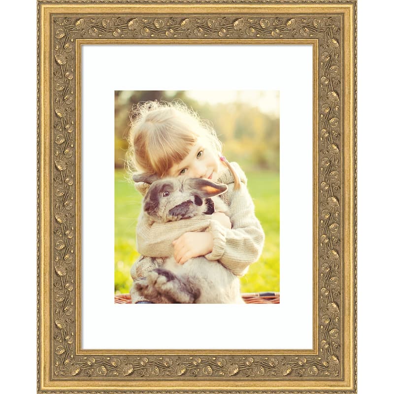 Carter Dark Gold Picture Frame, Photo Frame - 11x14 Matted to 8x10