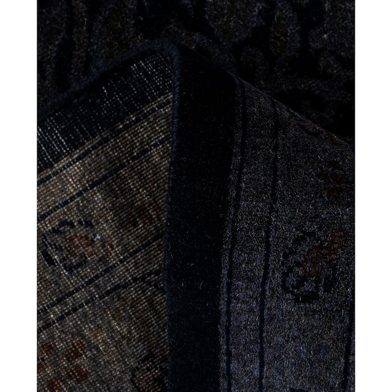 Overdyed One-of-a-Kind Hand-Knotted Area Rug - Black - 6' 2" x 6' 3"