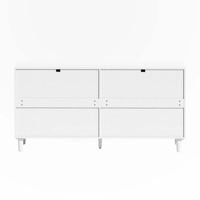 59" Rattan Dresser with 6 Drawer for Bedroom