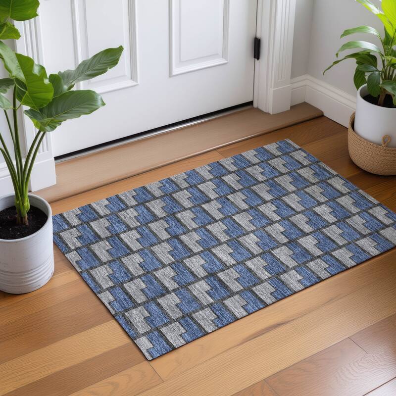 Machine Washable Indoor/ Outdoor Modern Cody Chantille Rug