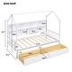 preview thumbnail 3 of 15, Wooden Twin/Full Size House Bed with 2 Drawers