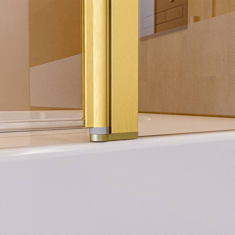 43"W x 58"H Frameless Folding Pivot Tub Door