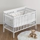 preview thumbnail 2 of 4, Woodland Deer Floral Girl Sweet Jojo Designs +BreathableBaby Breathable Mesh Crib Liner Pink Green Boho Bohemian