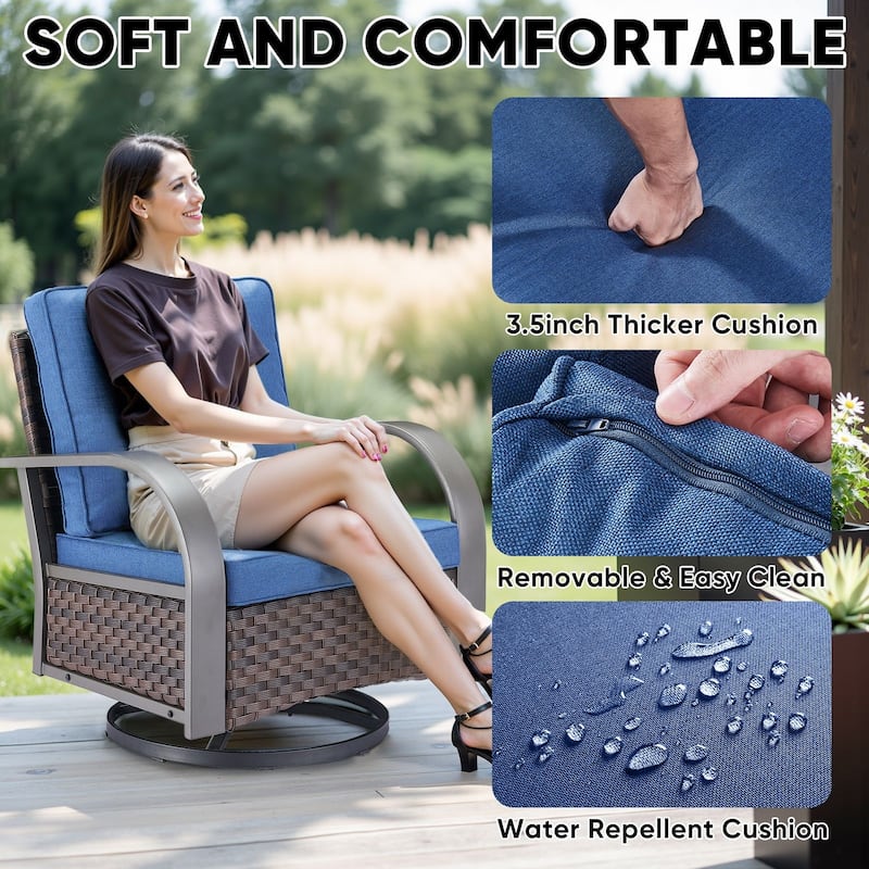 Pocassy Glider Chairs Outdoor Chairs