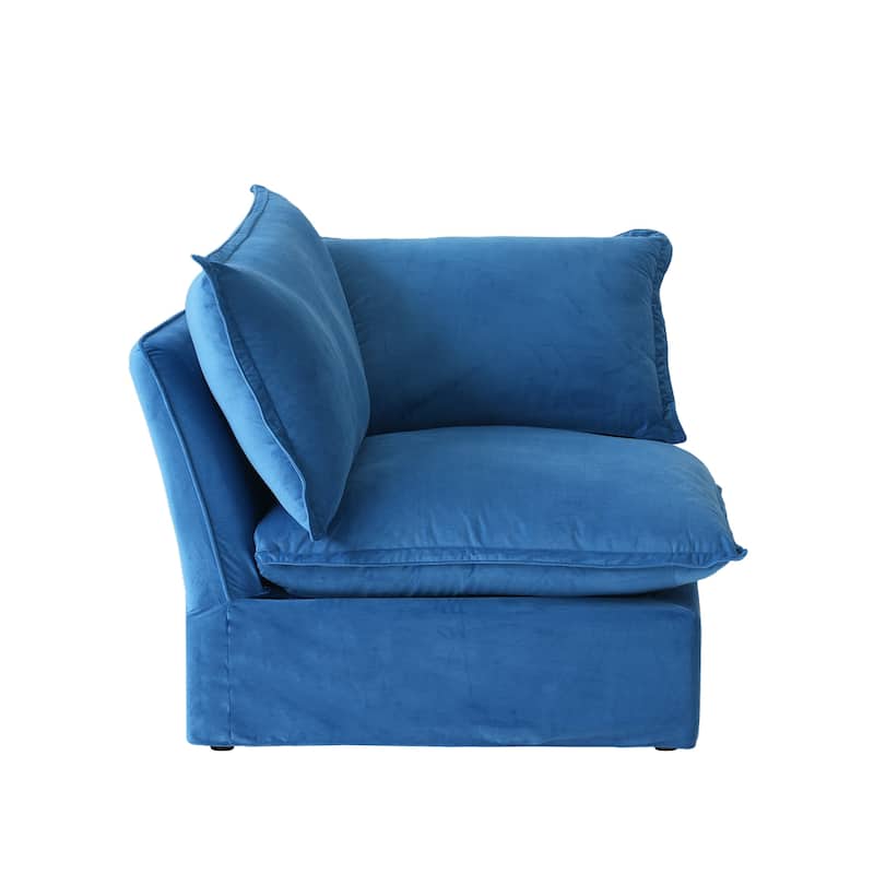 L Shape Sectional Couches, Deep Couch Sectional Sofa with Chaise Ottoman, Modern Comfy Modular Sectional Sofas