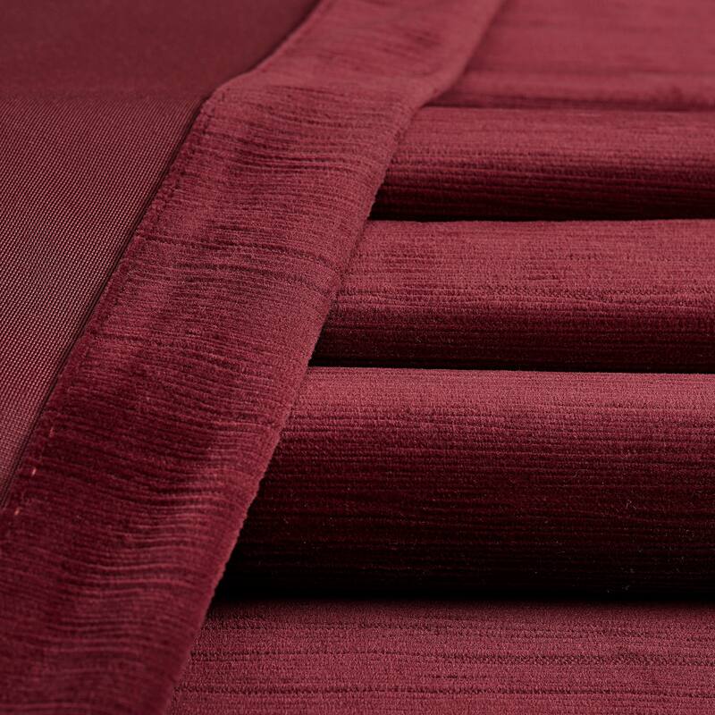 Exclusive Fabrics Ravello Burnout Velvet Curtains (1 Panel) Room Darkening Curtains For Bedroom & Living Room Curtains