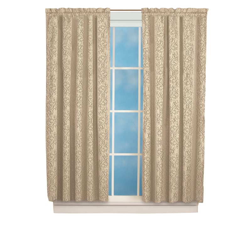Scroll Insulated Sheen Curtain Panel