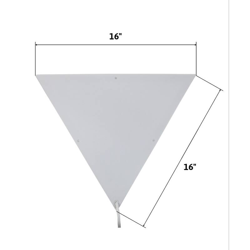 Beacon Triangle Corner Light, Plug-In 17' Cord, White by Home Concept