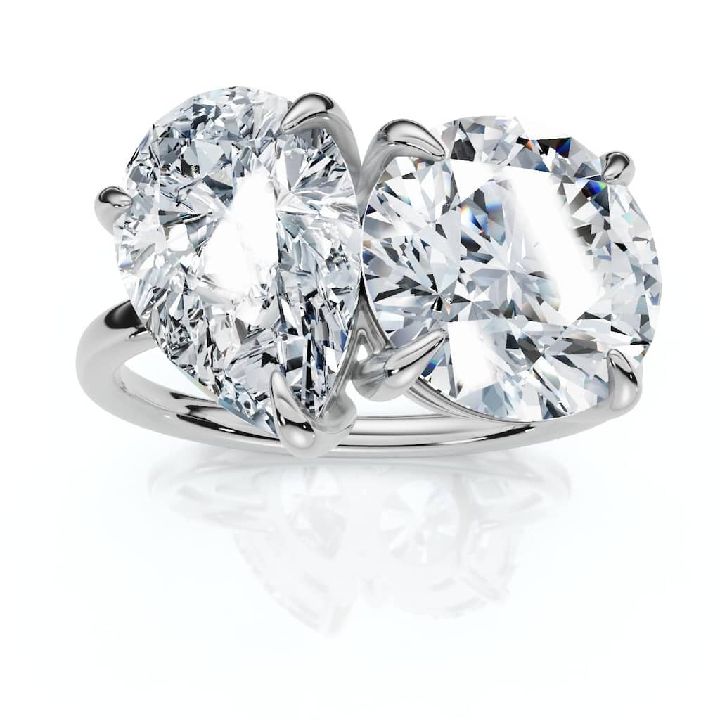 Bliss Diamond Certified Toi Et Moi 5Ct Diamond Ring Gold Lab Grown