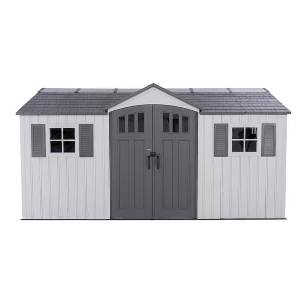 slide 2 of 12, Lifetime Dual Entry 15 Ft x 8 Ft Shed