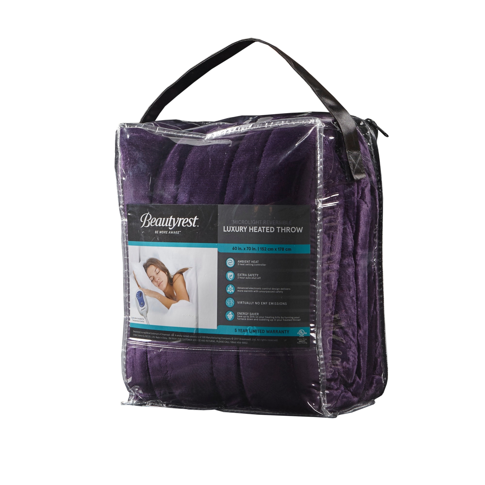 Beautyrest heated throw blinking lights top