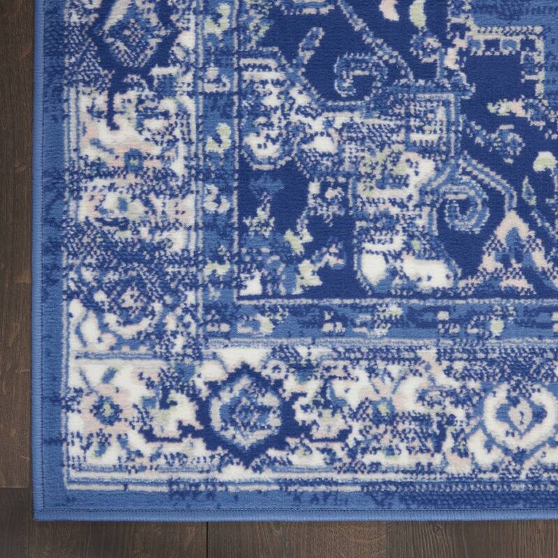 Gadi Power Loomed Distressed Floral Non Skid Stain Resistant Area Rug By HomeRoots - 138' X '100' X '0.39