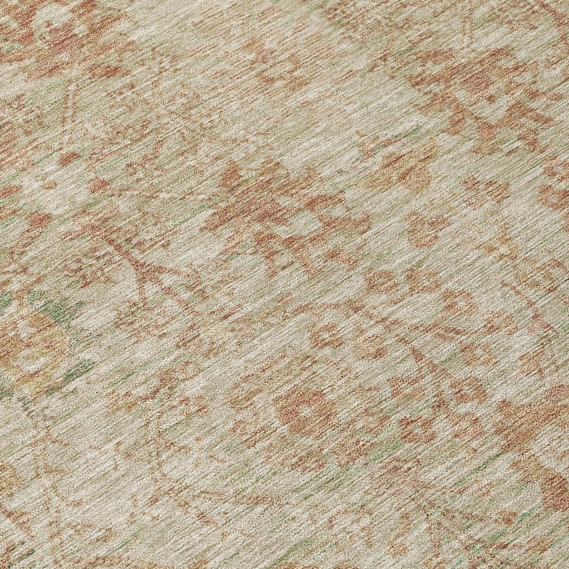 Machine Washable Indoor/ Outdoor Vintage Traditional Chantille Rug