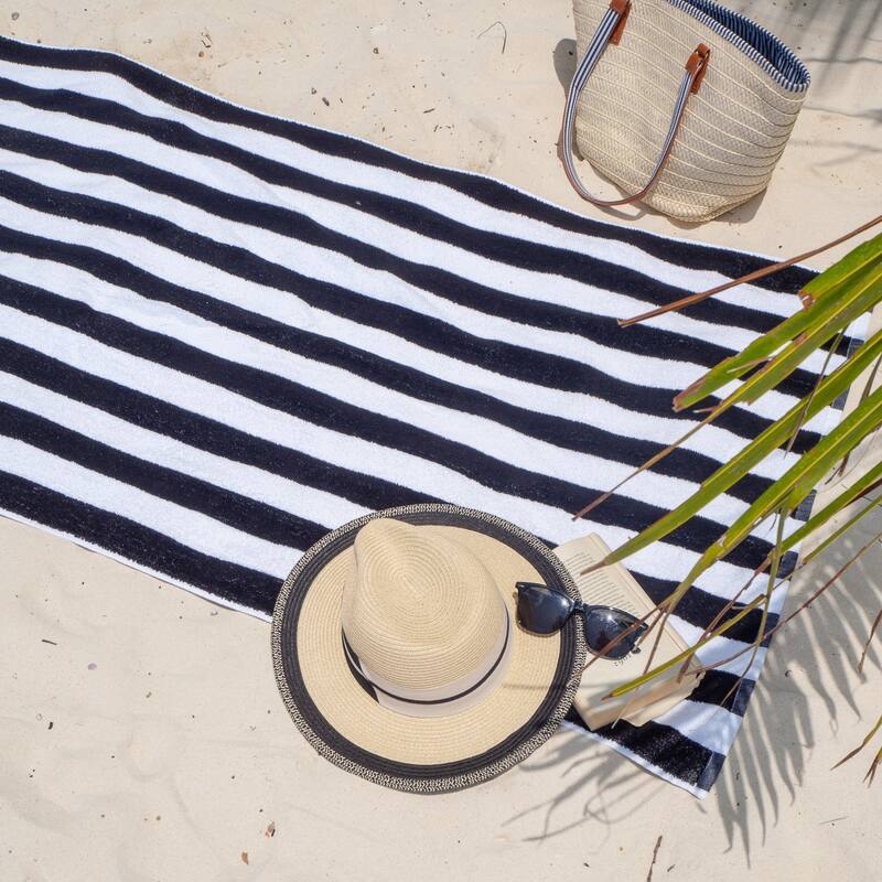 Arkwright California Cabana 4-Piece striped Beach Towel Set - 30x70