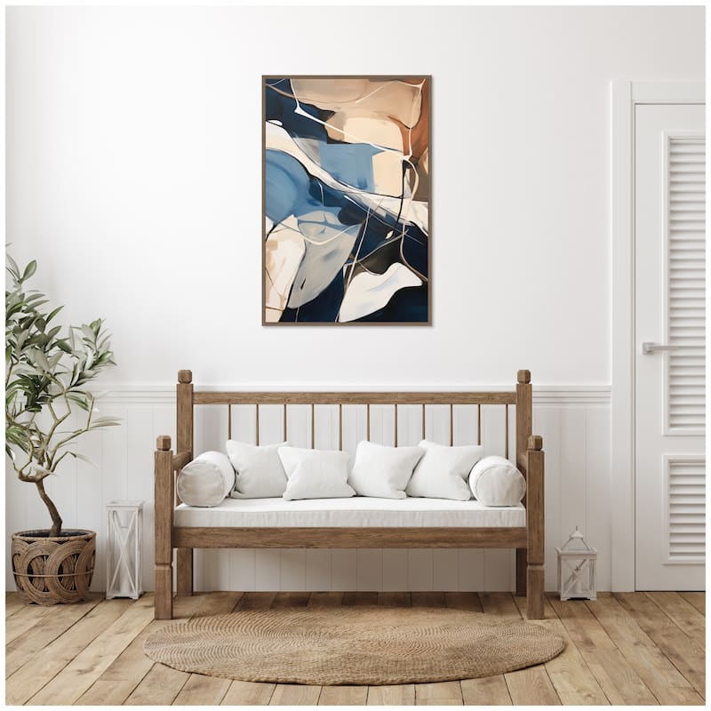 Kate and Laurel Abstract Fluid Movement by The Creative Bunch Studio Framed Canvas Wall Art Print