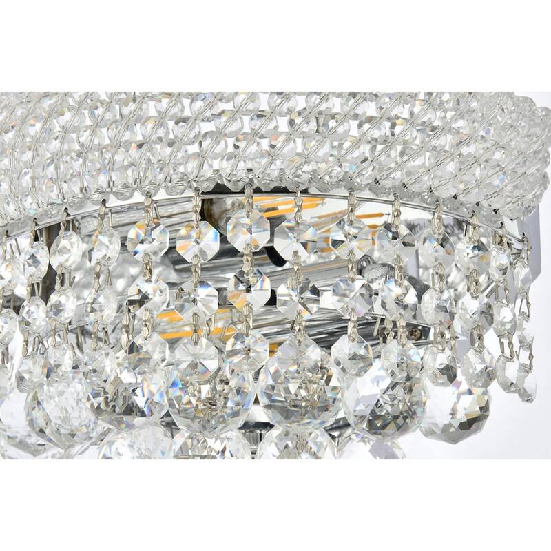 Elegant Lighting 12-inch 2-light Chrome Royal Cut Crystal Clear Wall Sconce