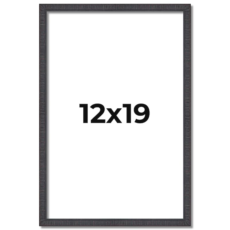 12x19 Frame Brown Solid Wood Picture Frame - Complete Modern Photo