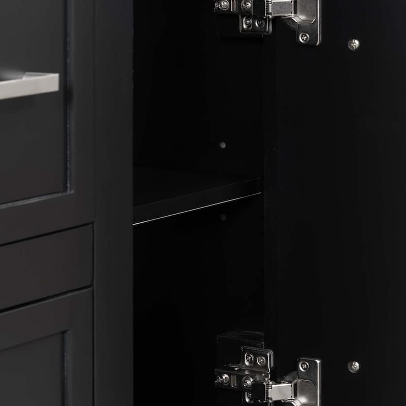 36" Black Bathroom Vanity(Sink not included)