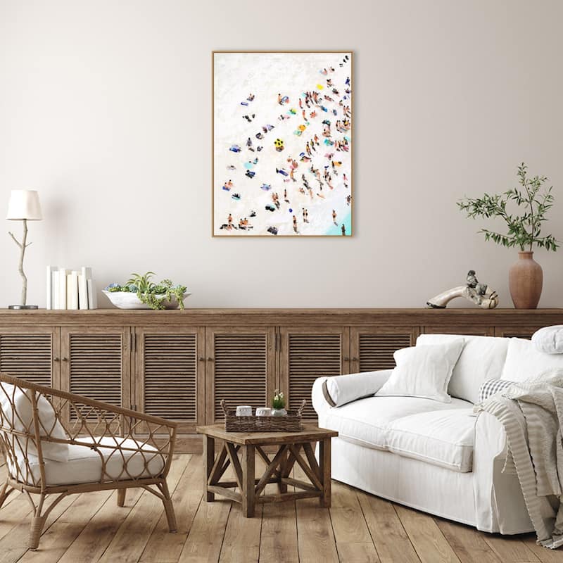 Beach Life by Urban Road Framed Canvas Wall Art Print - Sylvie Maple