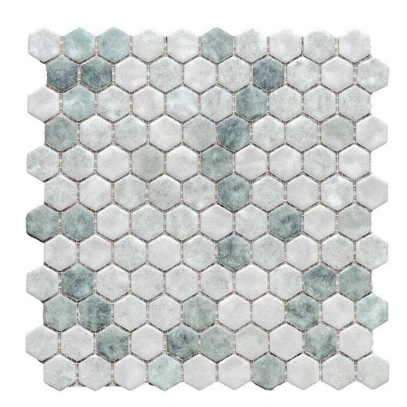 The Tile Life Eterna Hex 1x1 Glass Floor, Wall & Backsplash Tile