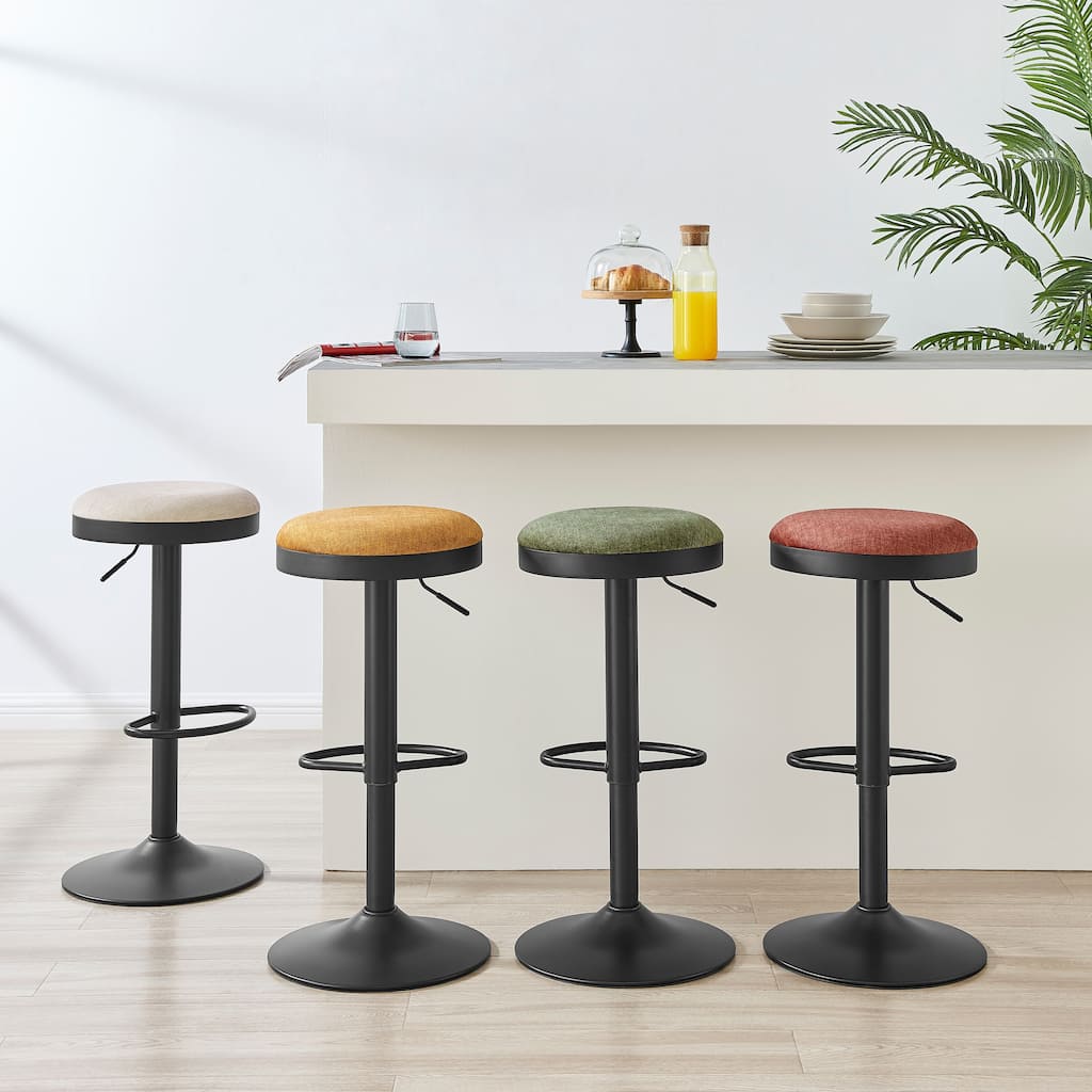 NPD Furniture Juno Gaslift Backless Swivel Bar Stool (Set of 2)