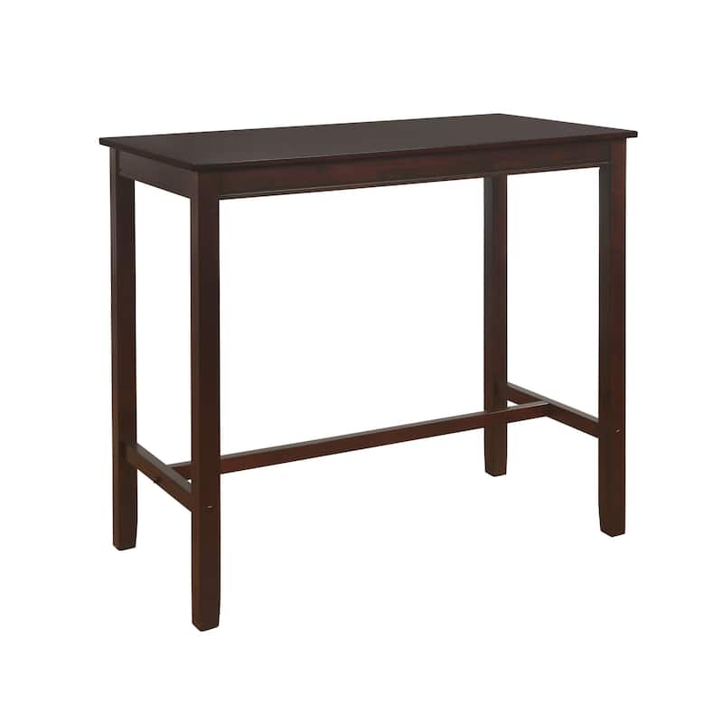 Rustic Style Rectangular Wooden Bar Table - 47.25" - Brown