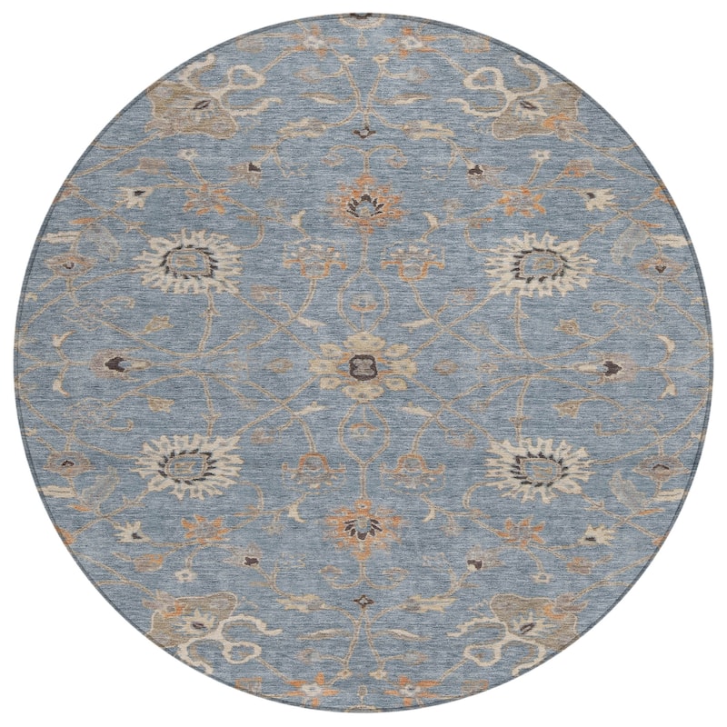 Machine Washable Indoor/ Outdoor Traditional Persian Chantille Rug