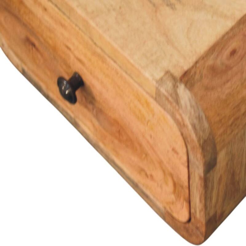 Artisan Furniture Solid Wood Avora Mini Wall-Mounted Oak-ish 1 Drawer Nightstand