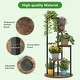 preview thumbnail 3 of 2, 4-Tier Plant Stand Indoor, Tall Wood Plant Shelf Holders for Garden