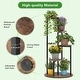 preview thumbnail 6 of 12, 4-Tier Plant Stand Indoor, Tall Wood Plant Shelf Holders, Set of One - 19.68”L* 19.68”W* 40.94”H