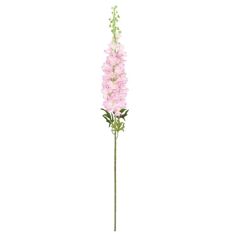 Set of 3 Pink Artificial Delphinium Flower Stem Spray 49in - 49" L x 5" W x 5" DP