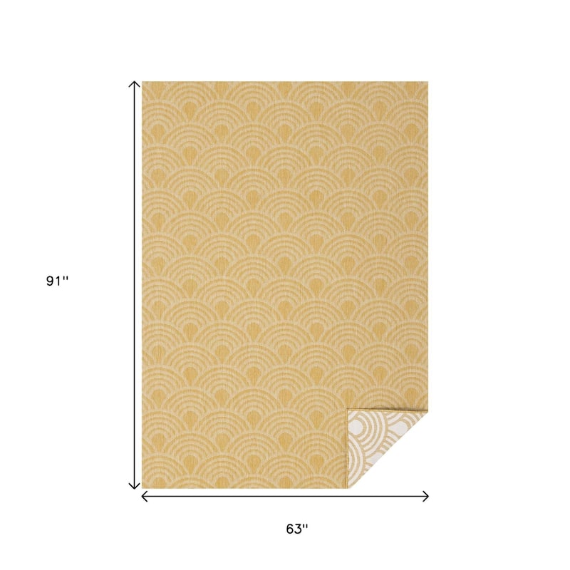 HomeRoots Geometric Modern Rectangle Area Rug - 5' X 8'