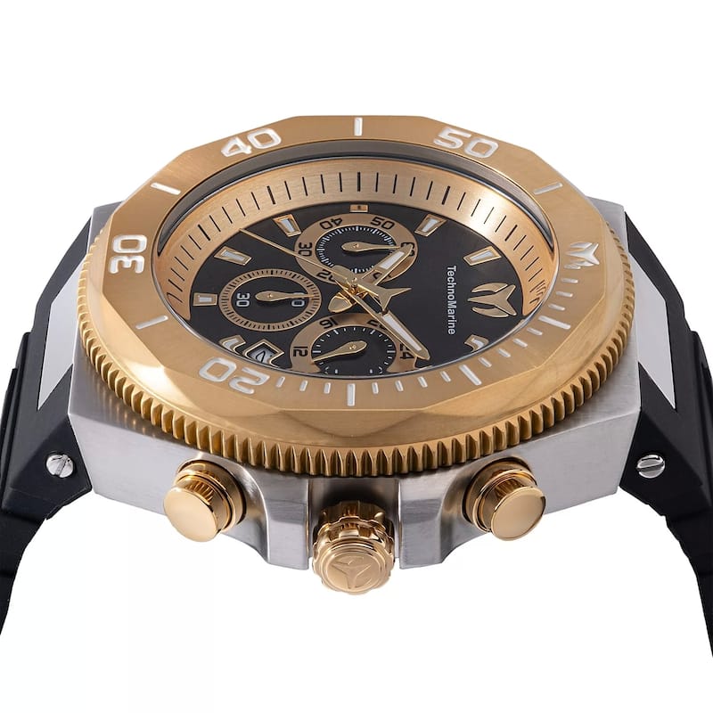 Technomarine Men's TM-224018 Manta Quartz Gold, Black Dial Watch