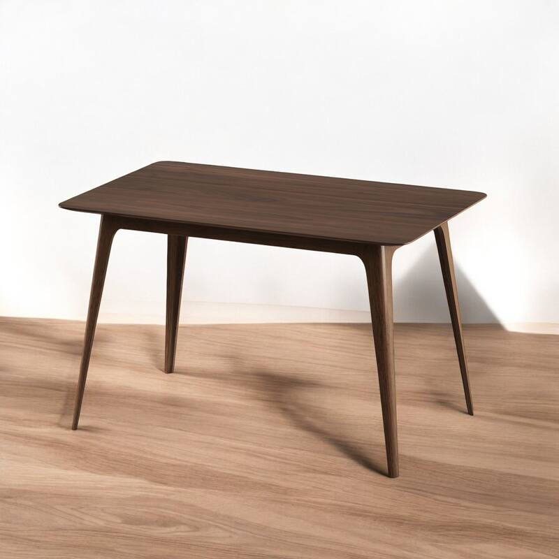 Modern 5-Piece Dining Table Set with 4 Upholstered Chairs - Solid Rubberwood Frame for Small Dining Spaces and Kitchen