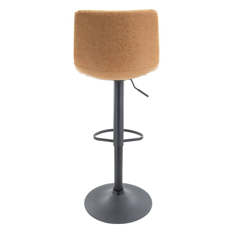 Tilbury Mid-Century Swivel Adjustable Bar Stool Set of 2 by LeisureMod - 32.2