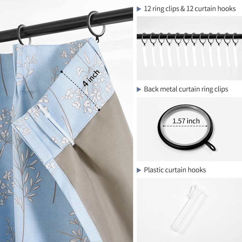 Deconovo Recycled Pinch Pleat Blackout Curtains for Bedroom 2 Panels