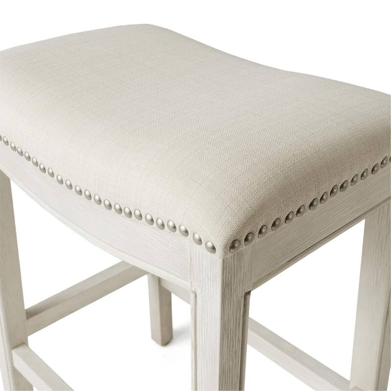 Maven Lane 31" Adrien Saddle Kitchen Bar Height Stool - N/A