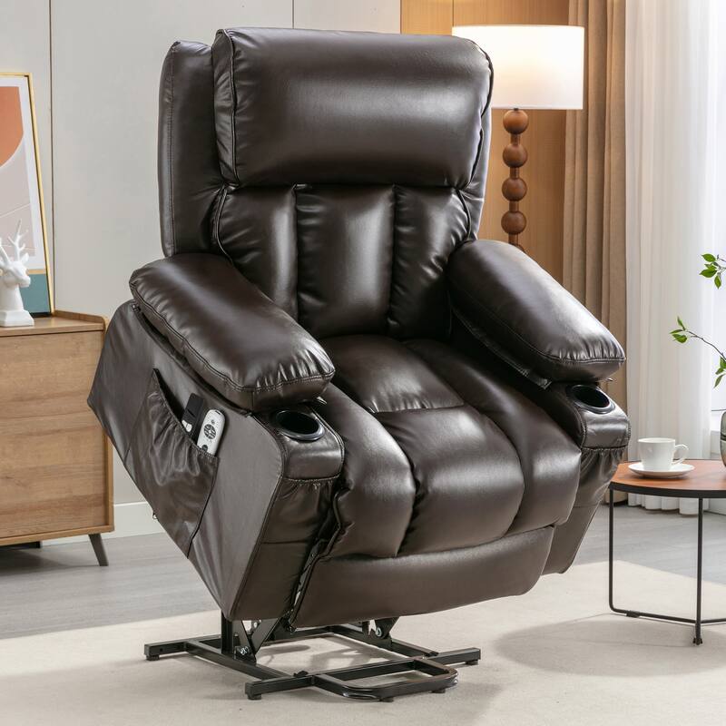 Large Power Lift Recliner Chair with Heat & 8‑Point Massage