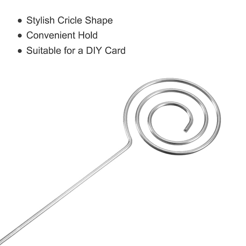 6x Metal Cocktail Toothpicks Circle Shape Drink Picks Cocktail Skewer - 5.24"