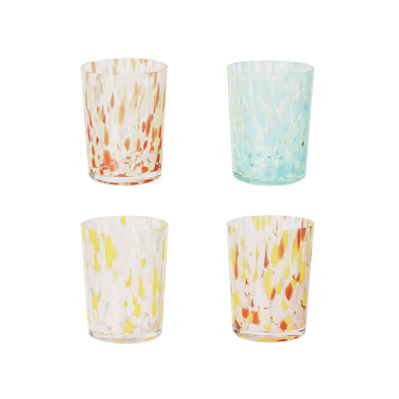 Drinking Glasses with Various Styles - 3.3"L x 3.3"W x 4.1"H