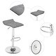 preview thumbnail 4 of 7, Soft-Packed Fabric Square Board Curved Foot Bar Stools Set of 2