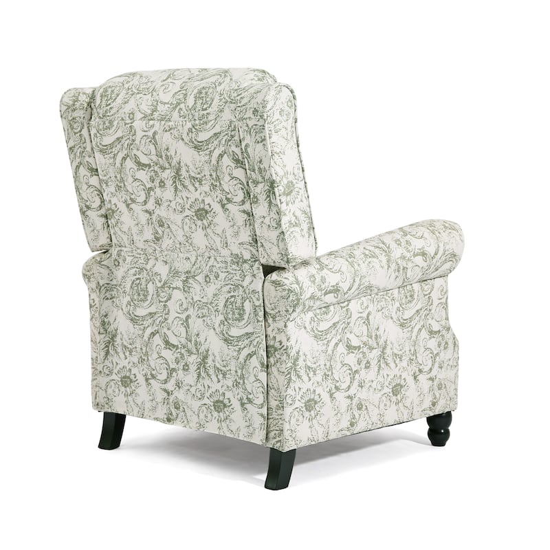 Nail-head Padded Seat Pushback Recliner Chair
