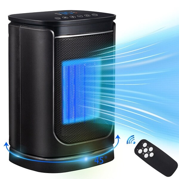 Portable 1500W Electric Ceramic Space Heater with Adjustable