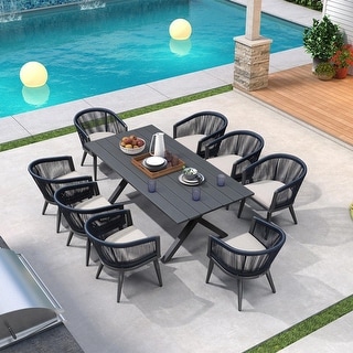 PURPLE LEAF Outdoor Dining Table Set All-Weather Aluminum with