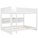 preview thumbnail 13 of 13, Queen Over Queen Bunk Bed with Storage Cabinets and USB Ports, White