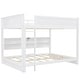 preview thumbnail 13 of 15, White Queen over Queen Solid Wood Bunk Bed with Storage and USB