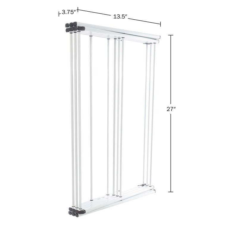 Clothes Drying Rack - Collapsible and Compact for Indoor/Outdoor Use by Lavish Home (White)
