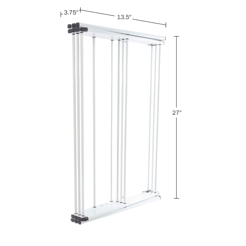 Clothes Drying Rack - Collapsible and Compact for Indoor/Outdoor Use by Lavish Home (White)
