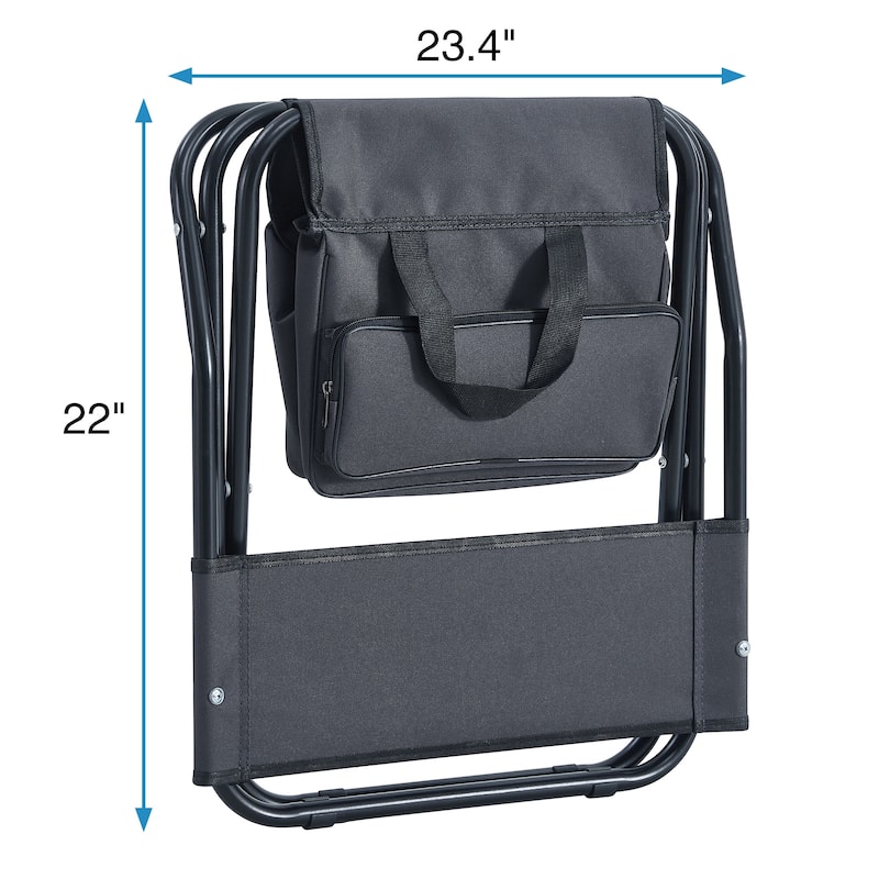 2-Piece Folding Outdoor Chair with Storage Bag,Portable Chair for Indoor,Outdoor Camping,Picnics and Fishing