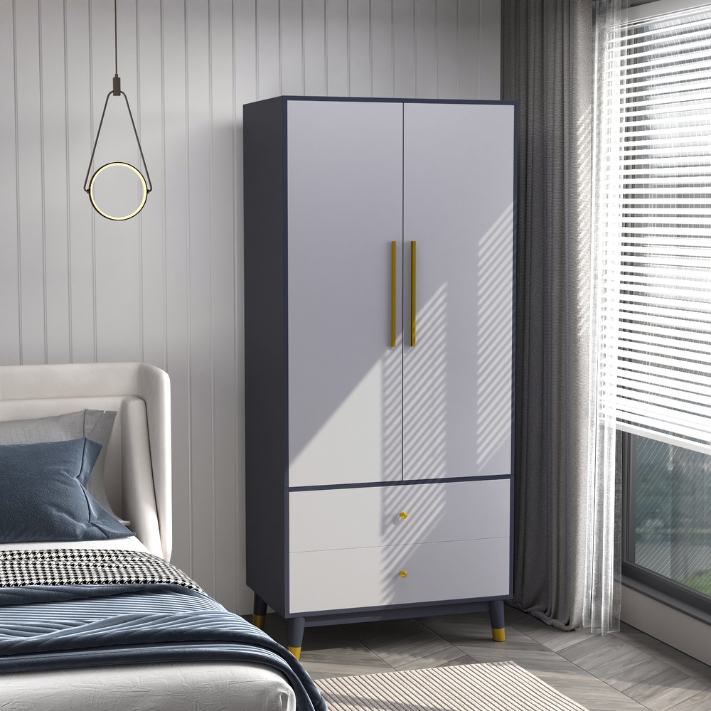 Hinckley wardrobe armoire canora grey top